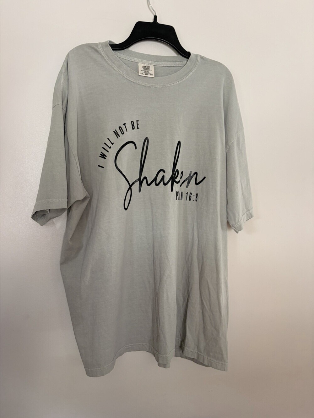 Christian I will Not be Shaken 2XL Mint Tee Comfort Colors Heavyweight Cotton